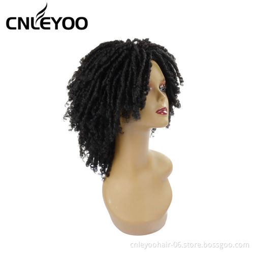 Factory Cheap Ruby Ombre Dread Lock wig 10 inch Synthetic Replaced wig Synthetic Cosplay Wig For men